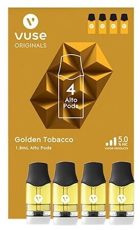 vuse 4 pods ALTO POD 5MG GOLD TOB Did you know we JAN SALE Flavour:Clear - Flavourless