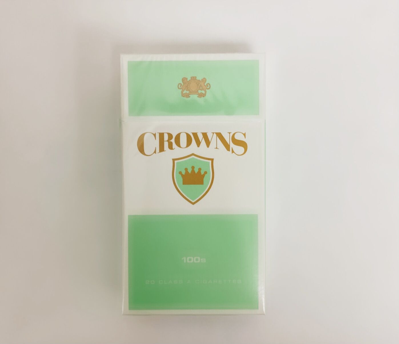 crown cigarette CROWNS 100'S LITE GREEN BOX