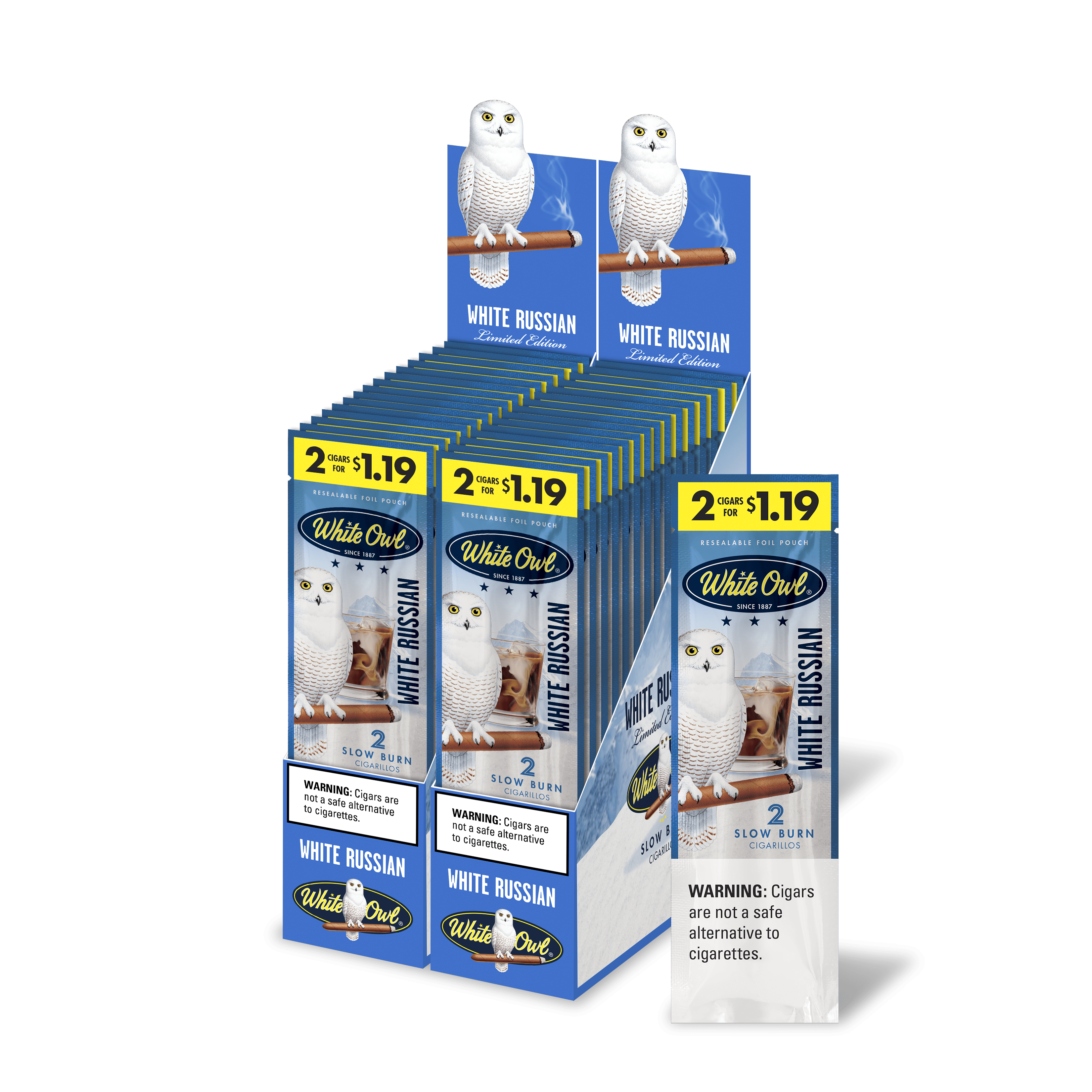 WHITE OWL $1.19 2PK WHITE RUSSIAN 30CT