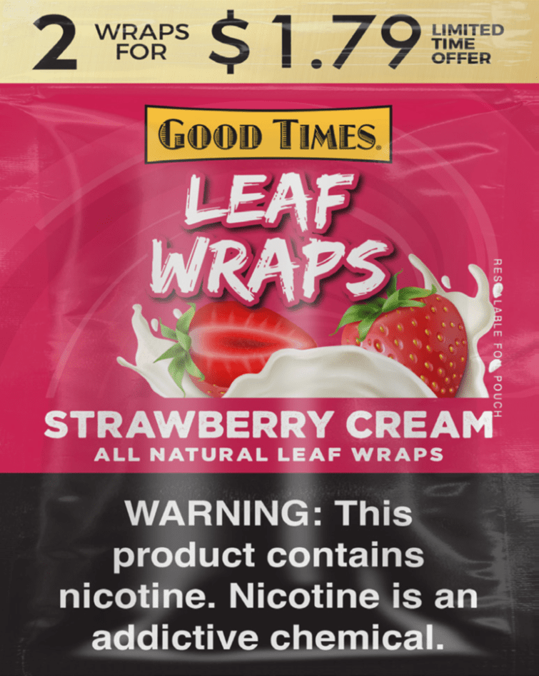 GOODTIME 2/$1.79 LEAF WRAP STRAWBERRY CREAM 25CT