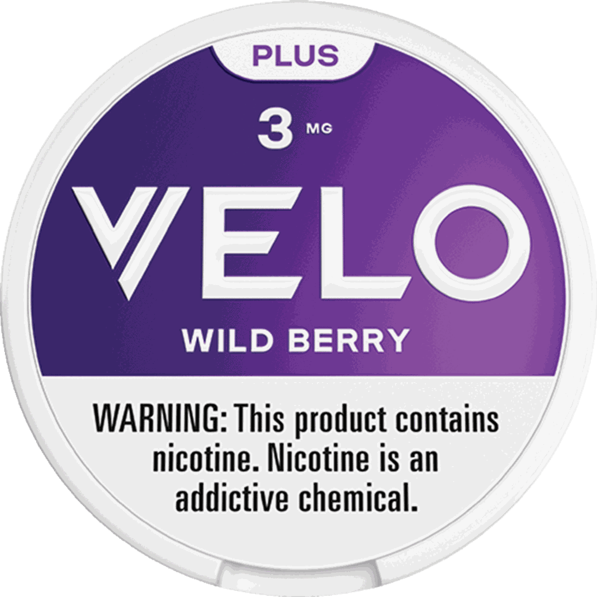 VELO PLUS 3MG WILD BERRY 5/20CT