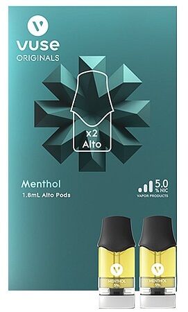 5 vuse pods VUSE ALTO PODS 2 POD 5% MENTHOL