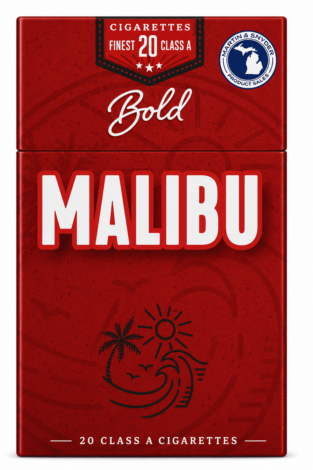 MALIBU KING RED BOLD