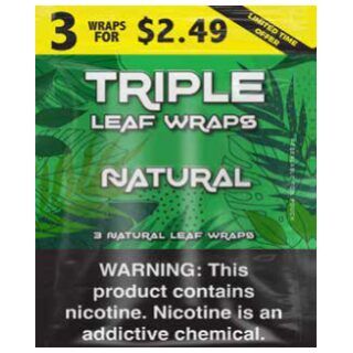 TRIPLE LEAF WRAP 3/$2.49 NATURAL 10CT