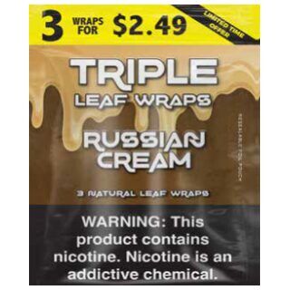 TRIPLE LEAF WRAP 3/$2.49 RUSSIAN CREAM 10CT