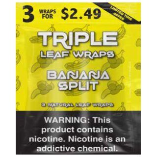 TRIPLE LEAF WRAP 3/$2.49 BANANA SPLIT 10CT