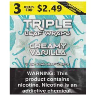 TRIPLE LEAF WRAP 3/$2.49 CREAMY VANILLA 10CT