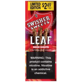 SWISHER LEAF CIGARS 3/$2.49 NEON NIGHTS