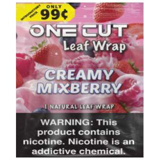 ONE CUT LEAF WRAP .99¢ CREAMY MIXBERRY 20CT