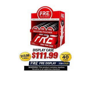 FRE NICOTINE POUCH DISPLAY 8 ROLLS