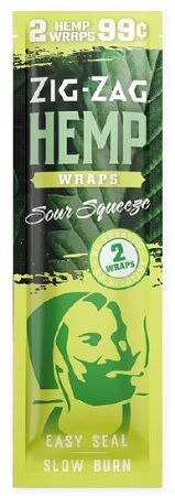 ZIG ZAG HEMP WRAP 2/.99 SOUR SQUEEZE 25CT
