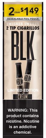 SWISHER BLK 2/$1.49 CREAM 15/2CT