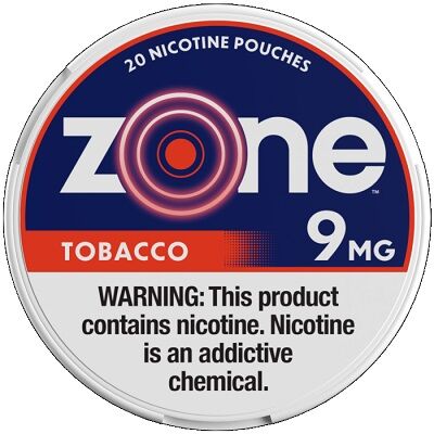 ZONE NICOTINE POUCH TOBACCO 9MG 5/20CT